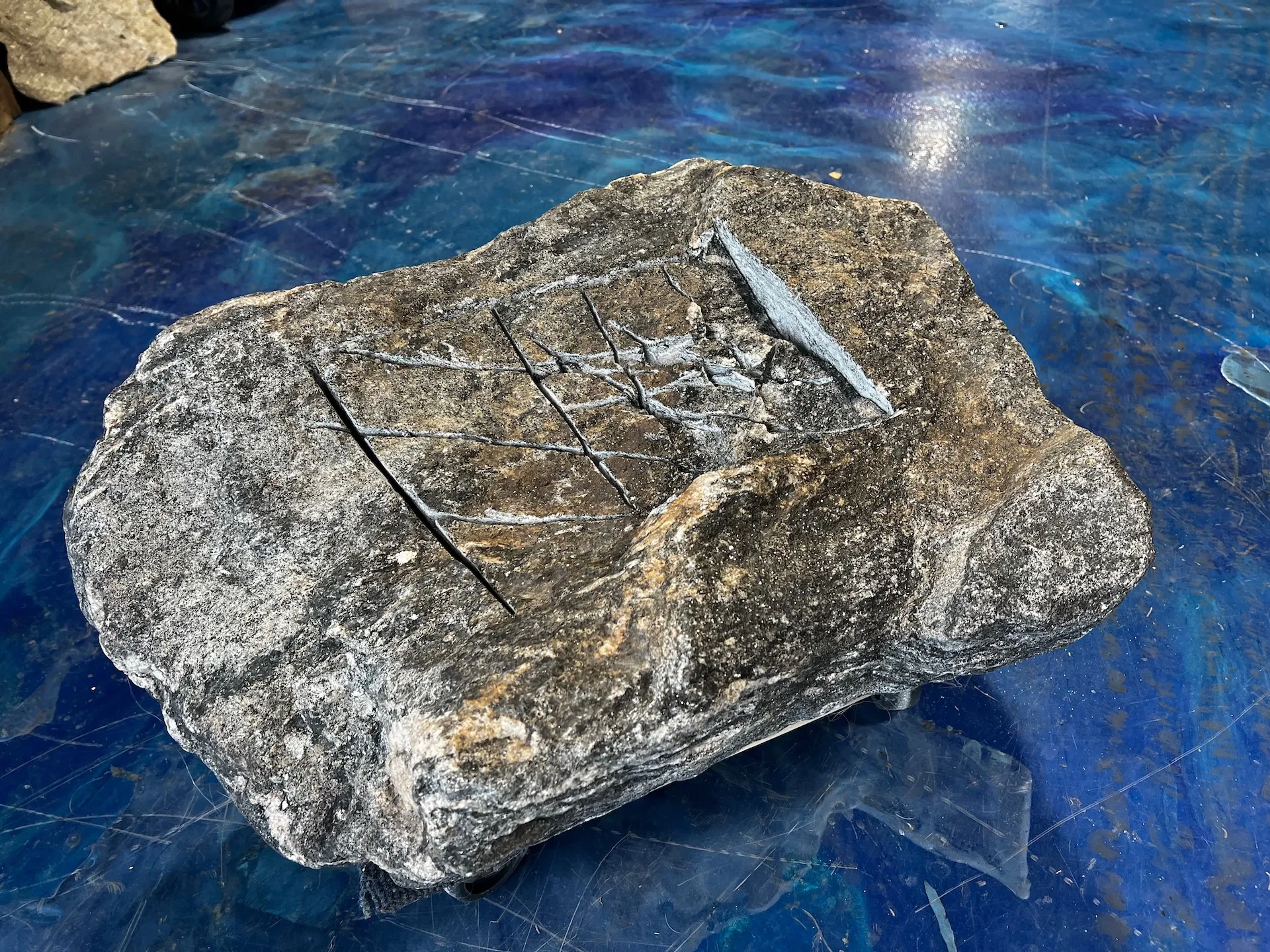 Large flat uncarved felsic gneiss